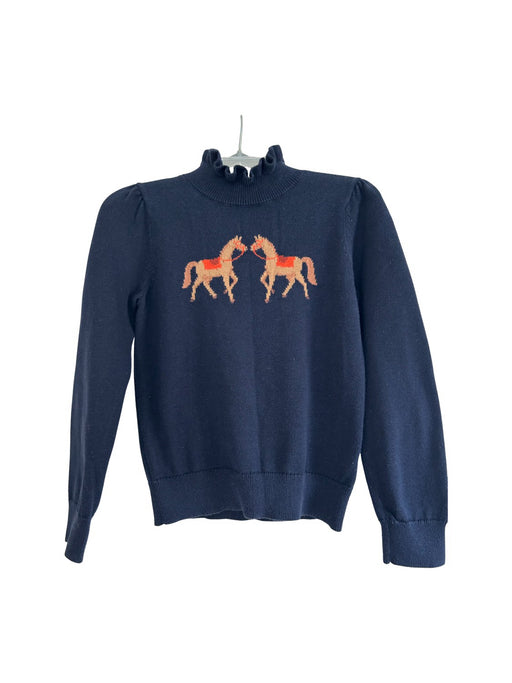 A Navy Knit Sweaters from Janie & Jack in size 5T for girl. (Front View)