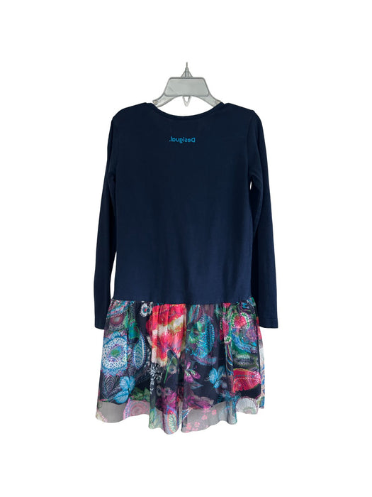 A Blue Long Sleeve Dresses from Desigual in size 5T for girl. (Back View)