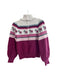 A Burgundy Knit Sweaters from Janie & Jack in size 7Y for girl. (Back View)