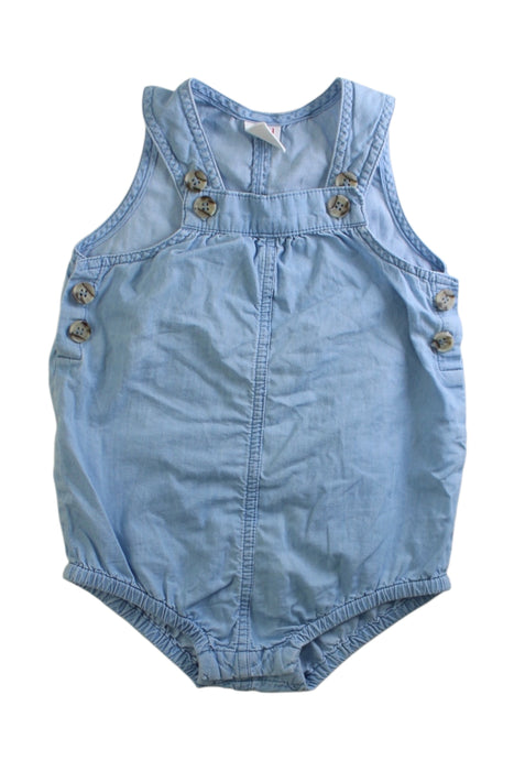 A Blue Sleeveless Bodysuits from Seed in size 12-18M for girl. (Front View)