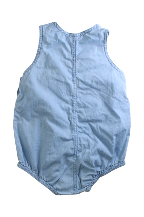 A Blue Sleeveless Bodysuits from Seed in size 12-18M for girl. (Back View)