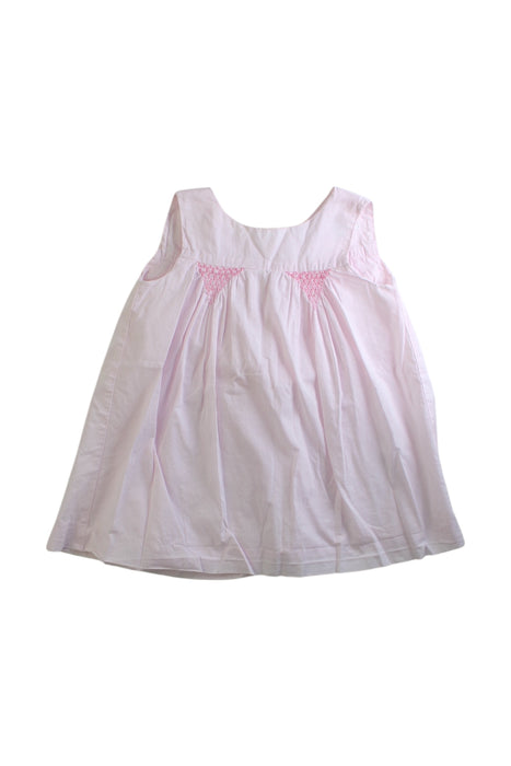 A Pink Sleeveless Dresses from Jacadi in size 6-12M for girl. (Front View)