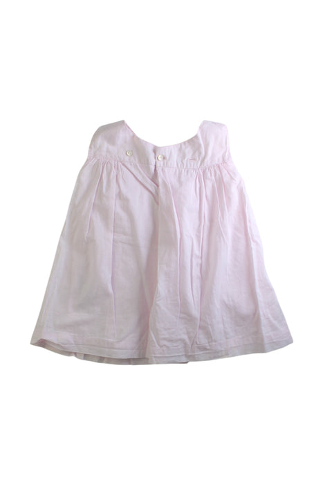 A Pink Sleeveless Dresses from Jacadi in size 6-12M for girl. (Back View)