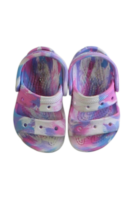 A Multicolour Slip Ons from Crocs in size 18-24M for girl. (Back View)