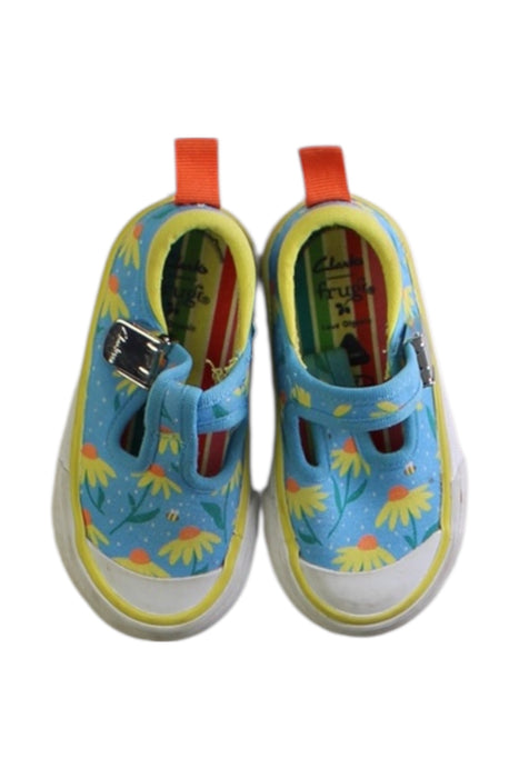 A Multicolour Sneakers from Clarks in size 12-18M for girl. (Back View)
