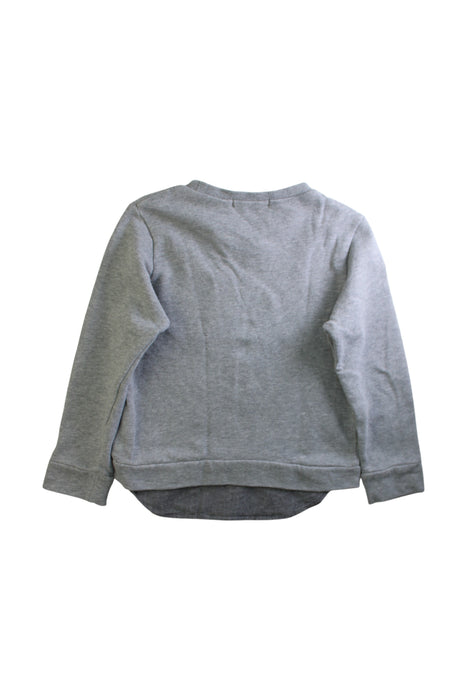 A Grey Long Sleeve Tops from Comme Ca Ism in size 5T for boy. (Back View)