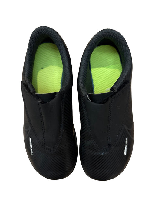 A Black Cleats/Soccer Shoes from Nike in size 5T for boy. (Front View)