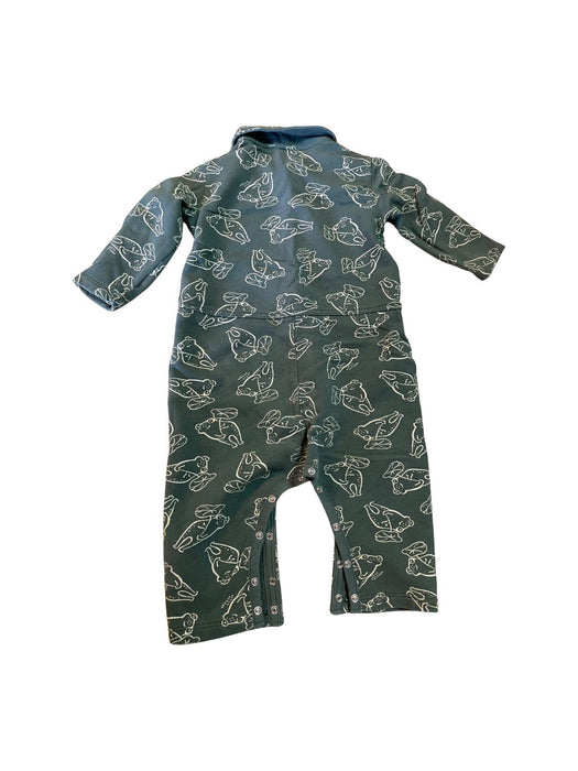 A Green Long Sleeve Rompers from Petit Bateau in size 18-24M for boy. (Back View)