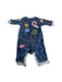 A Blue Long Sleeve Rompers from Double B Mikihouse in size 6-12M for neutral. (Back View)