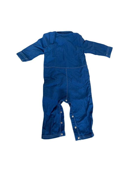 A Blue Long Sleeve Jumpsuits from Petit Bateau in size 6-12M for neutral. (Back View)