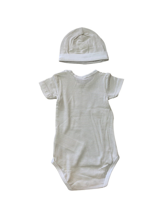 A Beige Short Sleeve Bodysuits from Chicco in size 3-6M for neutral. (Back View)