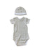 A Beige Short Sleeve Bodysuits from Chicco in size 3-6M for neutral. (Back View)