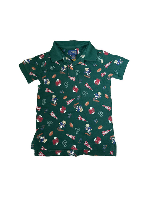 A Green Short Sleeve Polos from Polo Ralph Lauren in size 2T for boy. (Front View)