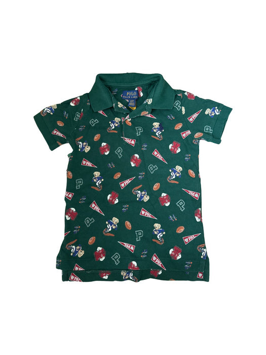 A Green Short Sleeve Polos from Polo Ralph Lauren in size 2T for boy. (Front View)