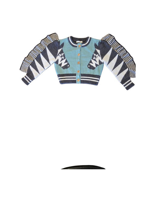 A White Cardigans from RaspberryPlum in size 3T for girl. (Front View)