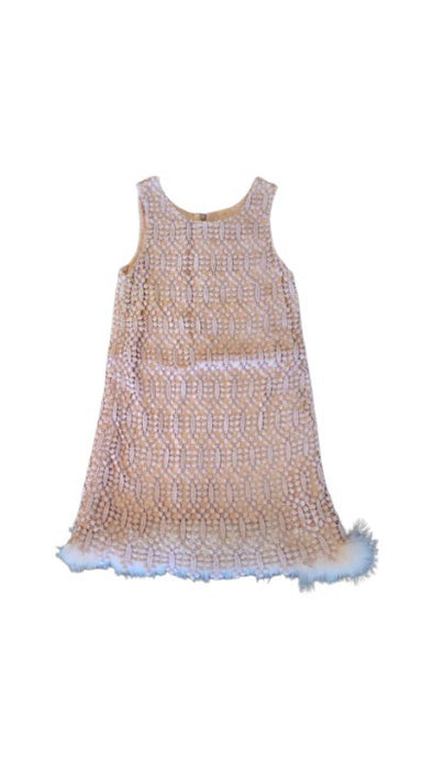 A Pink Sleeveless Dresses from Charabia in size 6T for girl. (Front View)