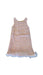 A Pink Sleeveless Dresses from Charabia in size 6T for girl. (Front View)