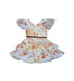 A Ivory Short Sleeve Dresses from Review in size 6T for girl. (Back View)