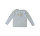 A Beige Hooded Sweatshirts from Excuse My French in size 6T for girl. (Back View)