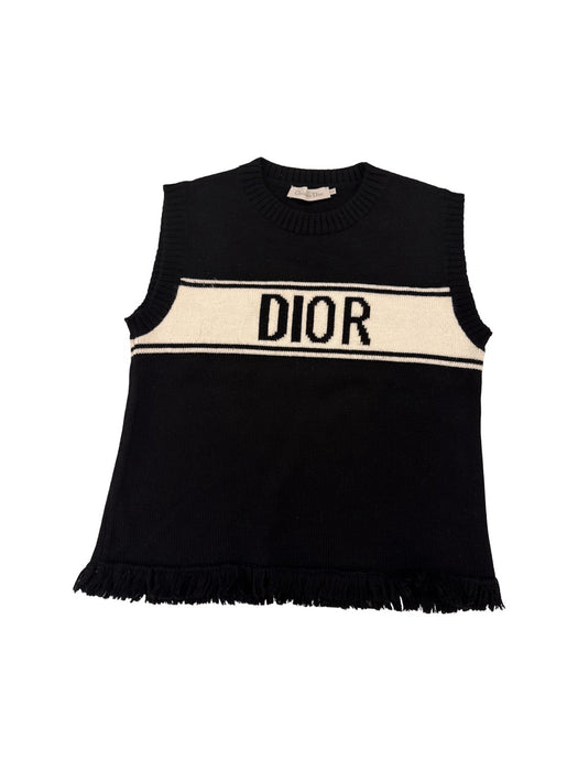 A Black Sweater Vests from Dior in size 12Y for girl. (Front View)