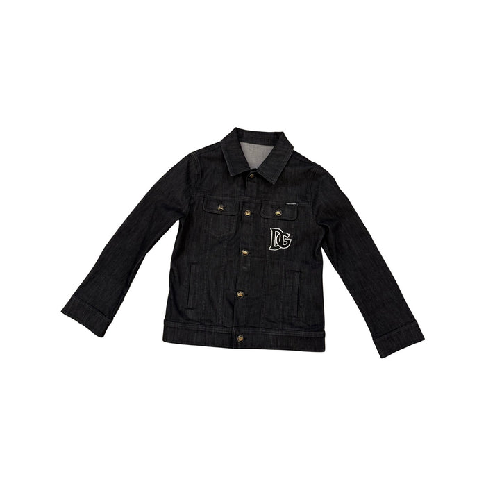 A Black Lightweight Jackets from Dolce & Gabbana in size 10Y for neutral. (Front View)
