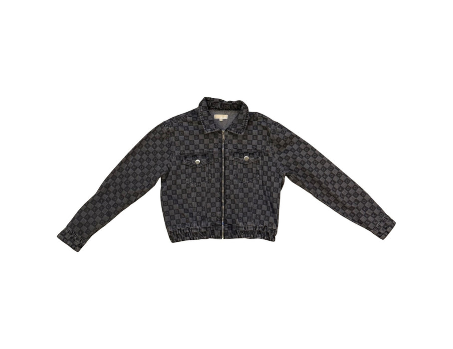 A Grey Lightweight Jackets from Michael Kors in size 14Y for neutral. (Front View)