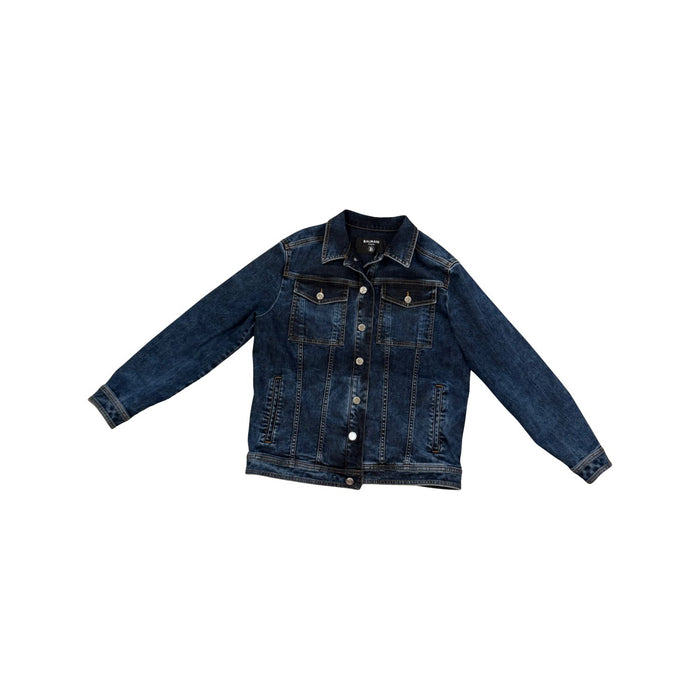 A Blue Lightweight Jackets from Balmain in size 14Y for boy. (Front View)