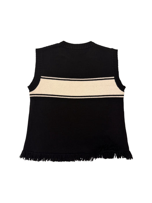 A Black Sweater Vests from Dior in size 12Y for girl. (Back View)