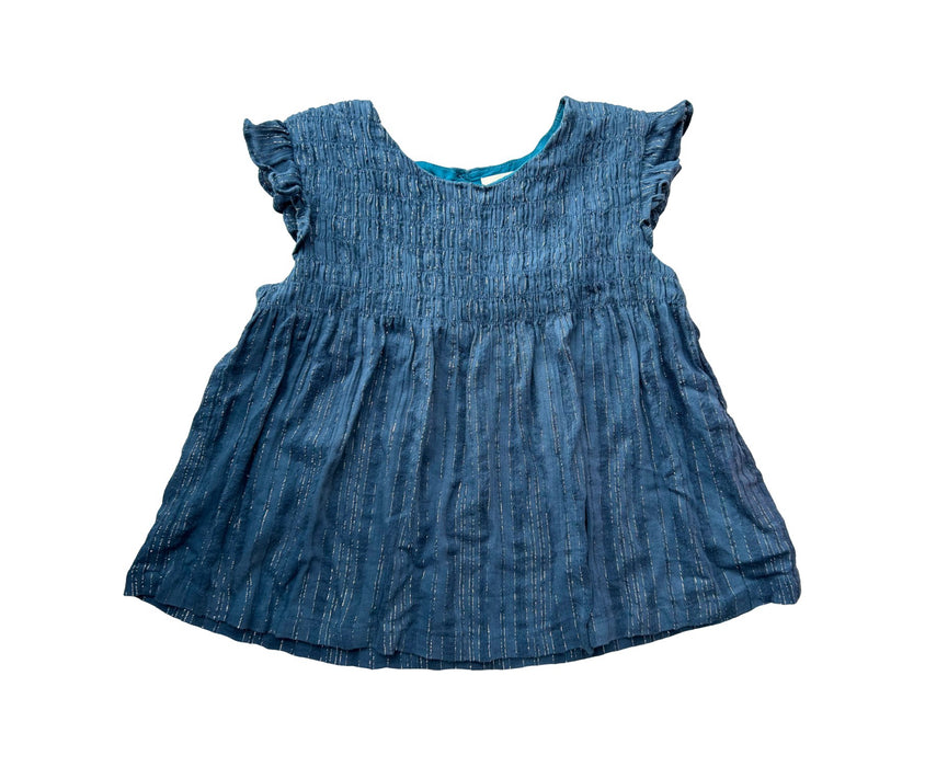 A Blue Sleeveless Tops from Albetta in size 6T for girl. (Front View)