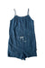 A Blue Sleeveless Rompers from Albetta in size 6T for girl. (Front View)