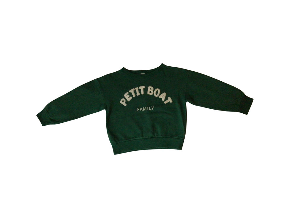 A Green Crewneck Sweatshirts from Petit Bateau in size 6T for neutral. (Front View)
