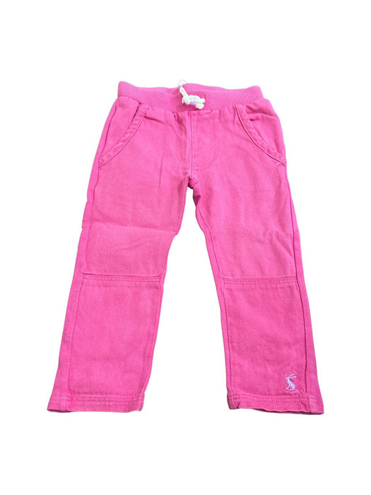 A Pink Sweatpants from Joules in size 12-18M for girl. (Front View)
