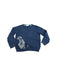 A Navy Knit Sweaters from The Little White Company in size 4T for boy. (Front View)