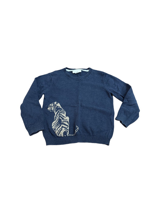 A Navy Knit Sweaters from The Little White Company in size 4T for boy. (Front View)