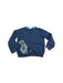 A Navy Knit Sweaters from The Little White Company in size 4T for boy. (Front View)