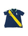 A Blue Short Sleeve Polos from Polo Ralph Lauren in size 4T for boy. (Front View)
