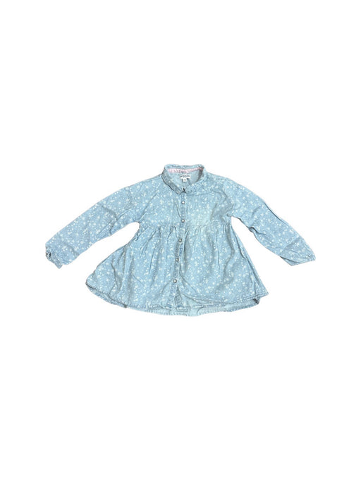 A Blue Long Sleeve Dresses from Vertbaudet in size 5T for girl. (Front View)