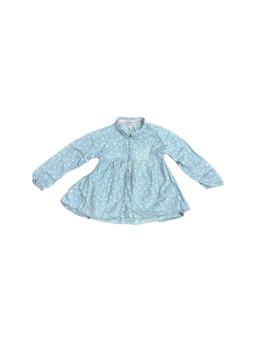 A Blue Long Sleeve Dresses from Vertbaudet in size 5T for girl. (Front View)