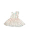A Peach Sleeveless Dresses from Chickeeduck in size 2T for girl. (Front View)