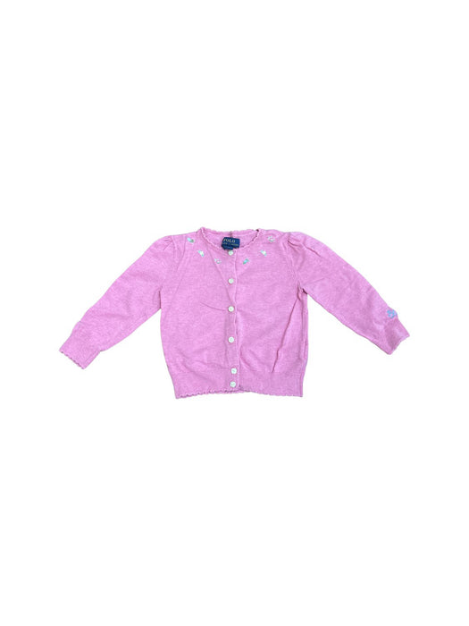 A Pink Cardigans from Polo Ralph Lauren in size 2T for girl. (Front View)