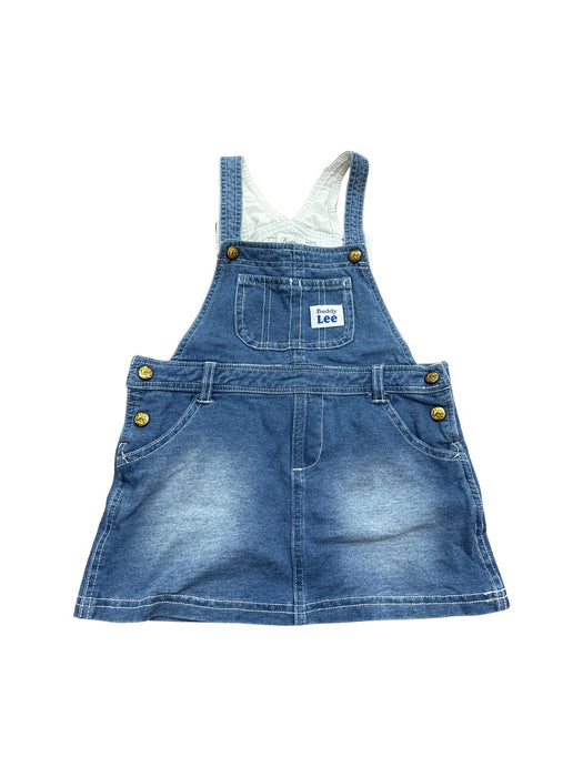 A Blue Overall Dresses from Lee in size 2T for girl. (Front View)
