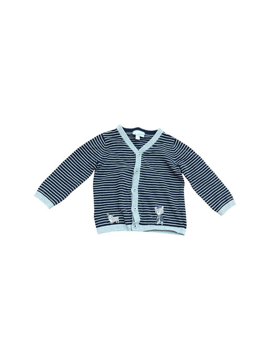 A Blue Cardigans from The Little White Company in size 18-24M for boy. (Front View)