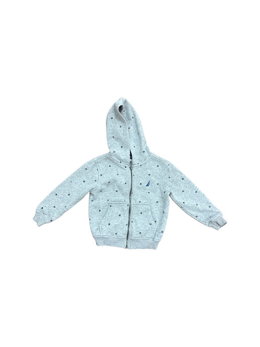 A Grey Zippered Sweatshirts from Nautica in size 2T for boy. (Front View)