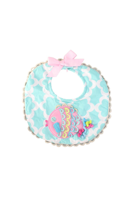 A Teal Bibs from Mudpie in size O/S for girl. (Front View)