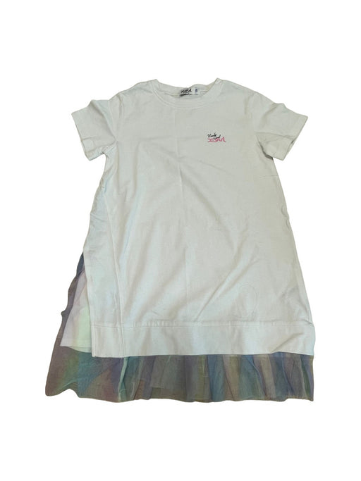A White Short Sleeve Dresses from X-Girl Stages in size 6T for girl. (Front View)