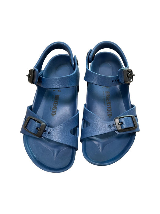 A Blue Sandals from Birkenstock in size 5T for neutral. (Front View)