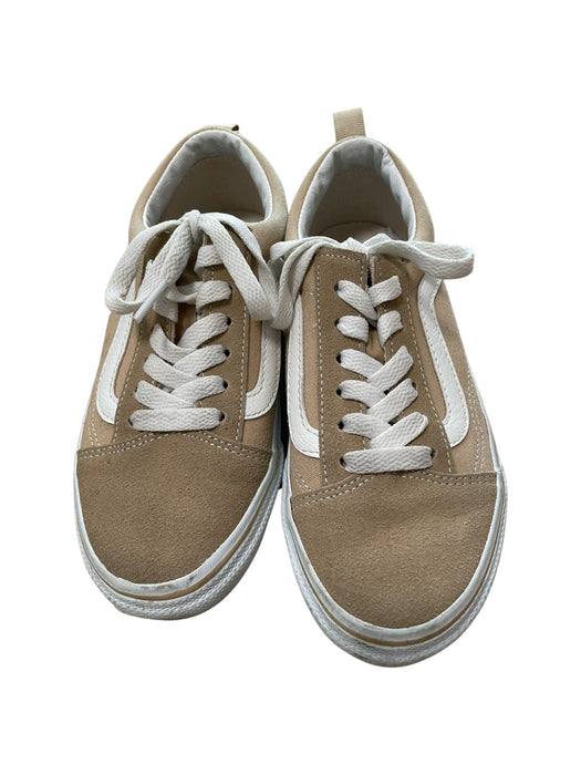 A Beige Sneakers from Vans in size 7Y for neutral. (Front View)