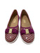 A Purple Flats from Salvatore Ferragamo in size 7Y for girl. (Front View)