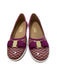 A Purple Flats from Salvatore Ferragamo in size 7Y for girl. (Front View)