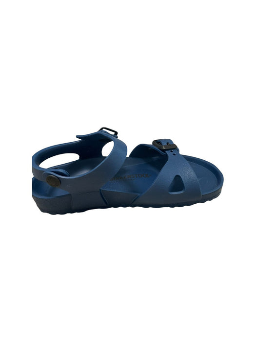 A Blue Sandals from Birkenstock in size 5T for neutral. (Back View)